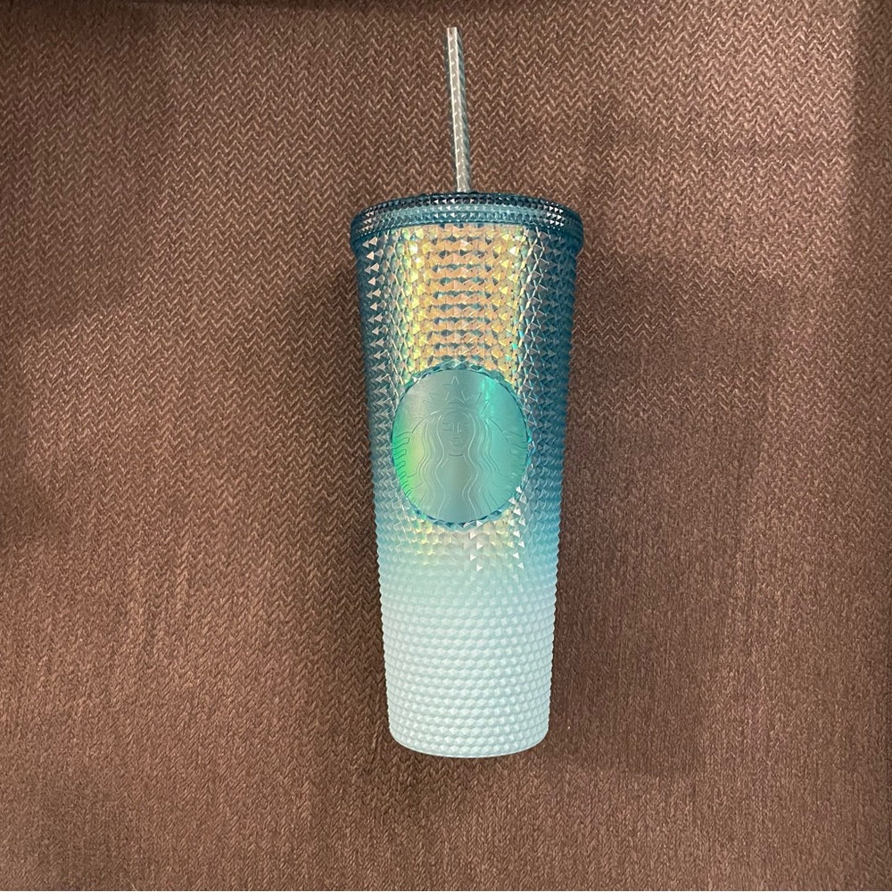 Starbucks Winter 2023 Studded Teal Ombré Tumbler 24oz